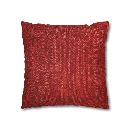 Juicy Red Berry Blast: Denim Fabric Inspired Design - Spun Polyester Square Pillow Case