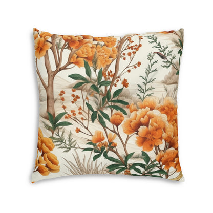 Four Seasons Beauty: Spring, Summer, Autumn & Winter Design Tufted Floor Pillow, Square