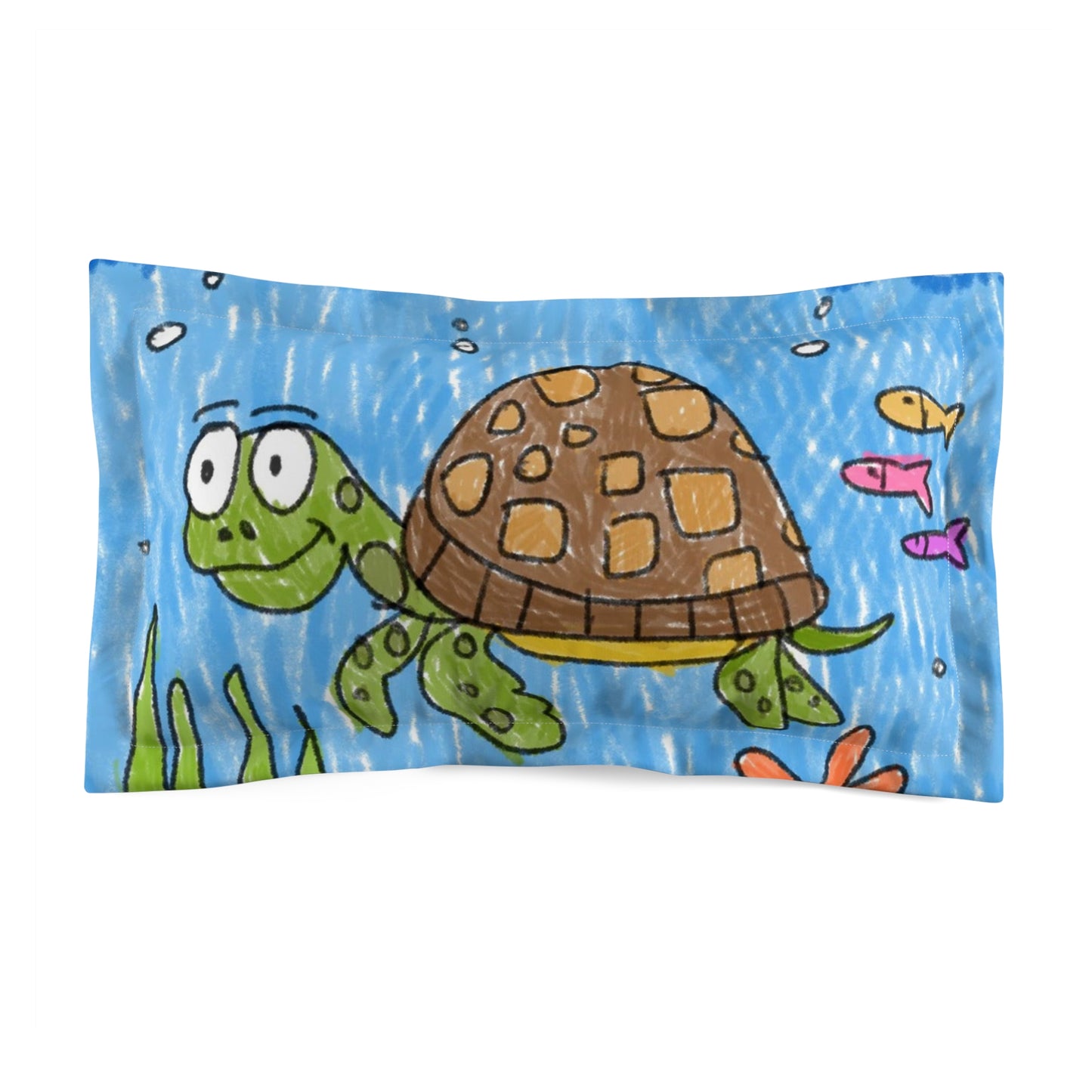 Sea Turtle Beach Sand Ocean Microfiber Pillow Sham