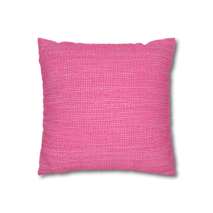 Doll-Like Pink Denim Designer Fabric Style - Spun Polyester Square Pillow Case