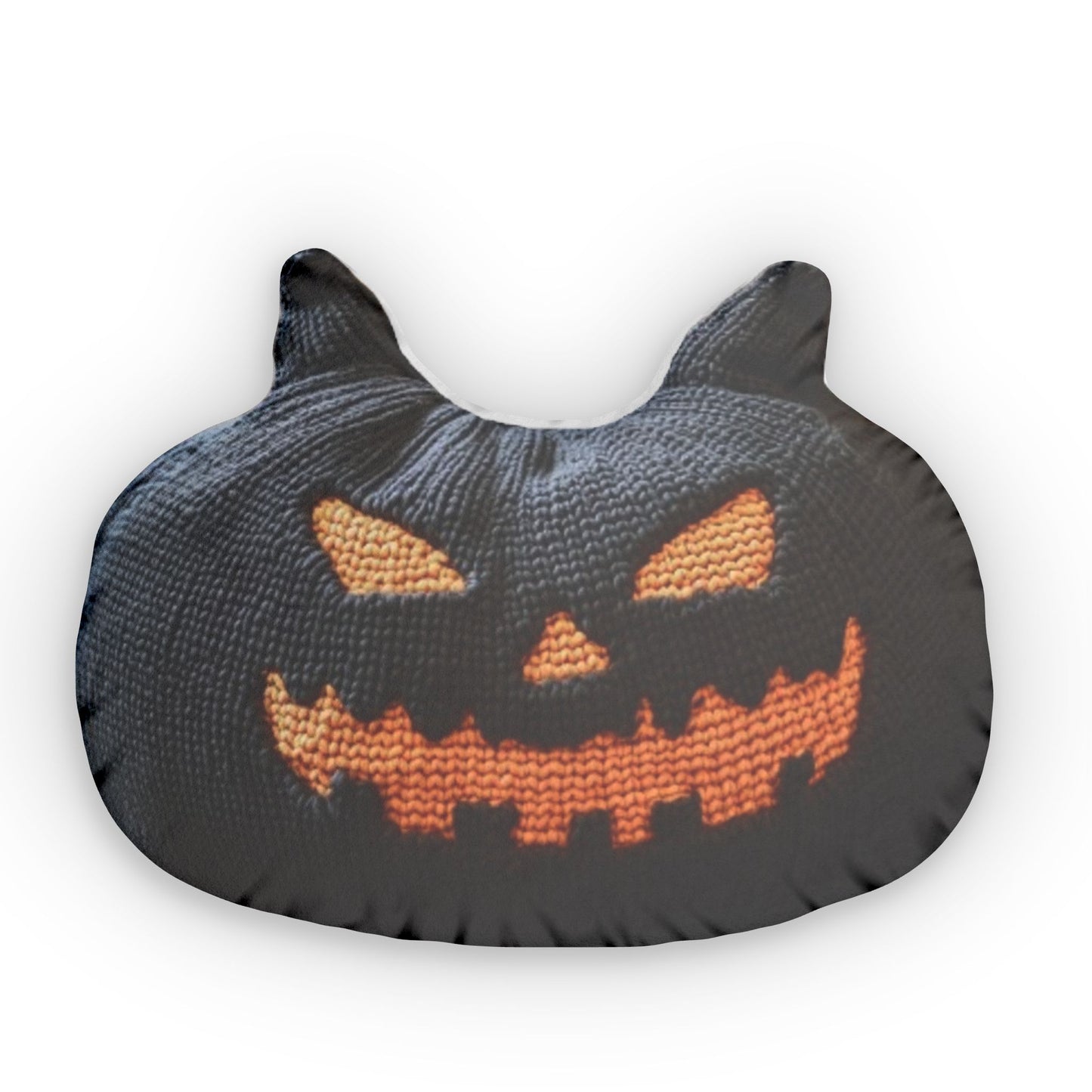 Haunted Cat Beanbag Cushion, Plush Halloween Decor Gift, Shaped Pillow