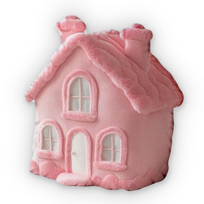 Pink Doll House Plush Shaped Pillow