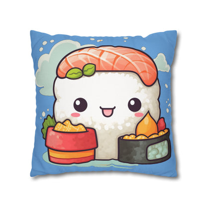 Anime Sushi - Japanese Cute kawaii - Otaku Gift - Spun Polyester Square Pillow Case