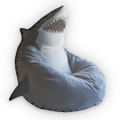 Shark Beanbag Chair, Stuffed Animal, Ocean Gift For Kids, Plush Shaped Pillow