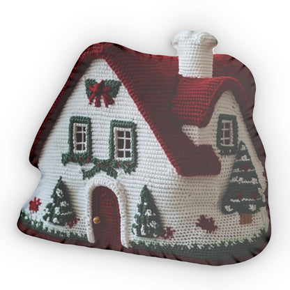 Cute Winter Home, Christmas Gift, Plush Cushion, Shaped Pillow