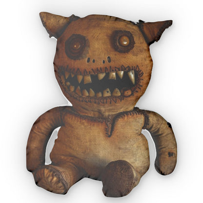 Creepy Looking Old Stuffed Toy, Halloween Gift, Plush Shaped Pillow