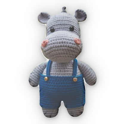 Hippo Crochet Blu Trousers, Shaped Pillow