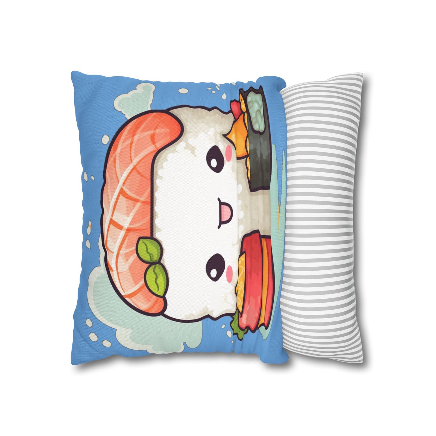 Anime Sushi - Japanese Cute kawaii - Otaku Gift - Spun Polyester Square Pillow Case