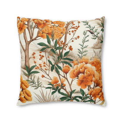 Four Seasons Beauty: Spring, Summer, Autumn & Winter Design Tufted Floor Pillow, Square