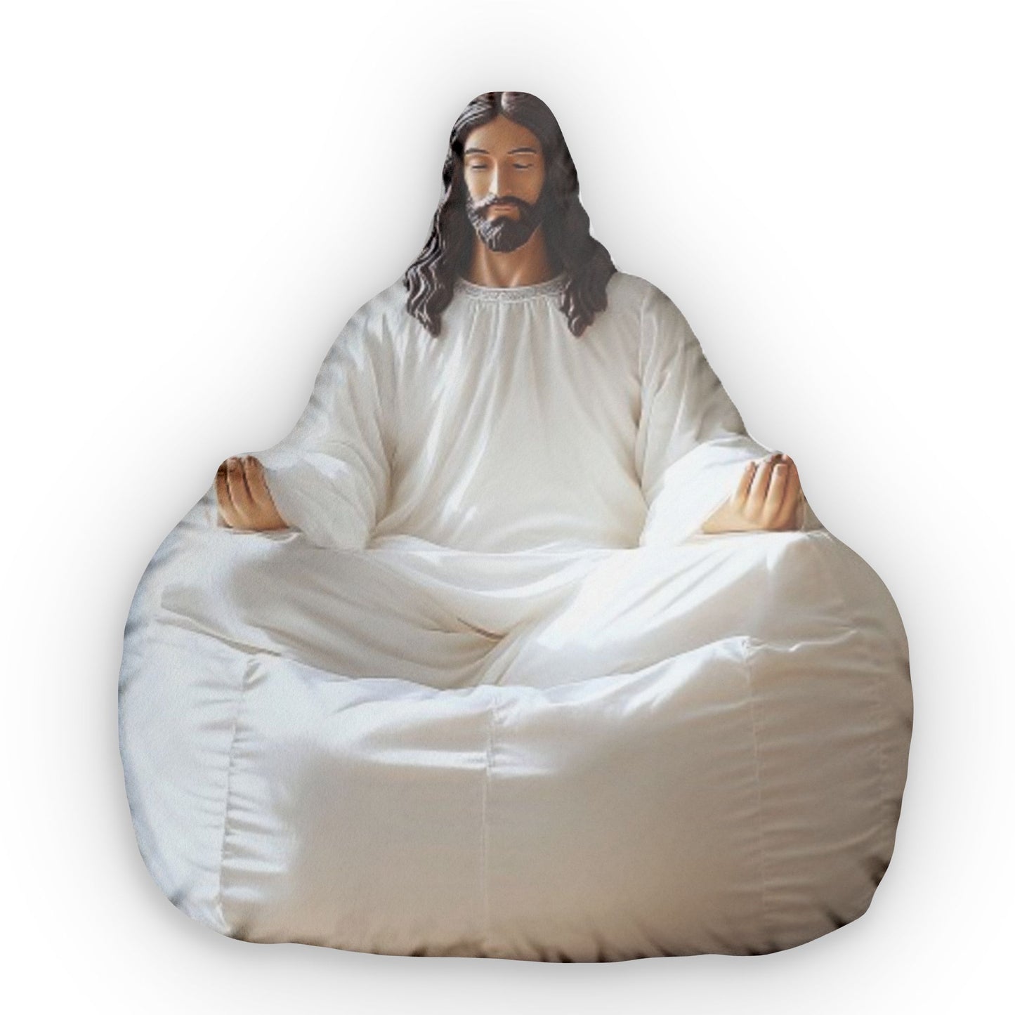 Jesus Christian Faux Beanbag Chair Plush Shaped Pillow