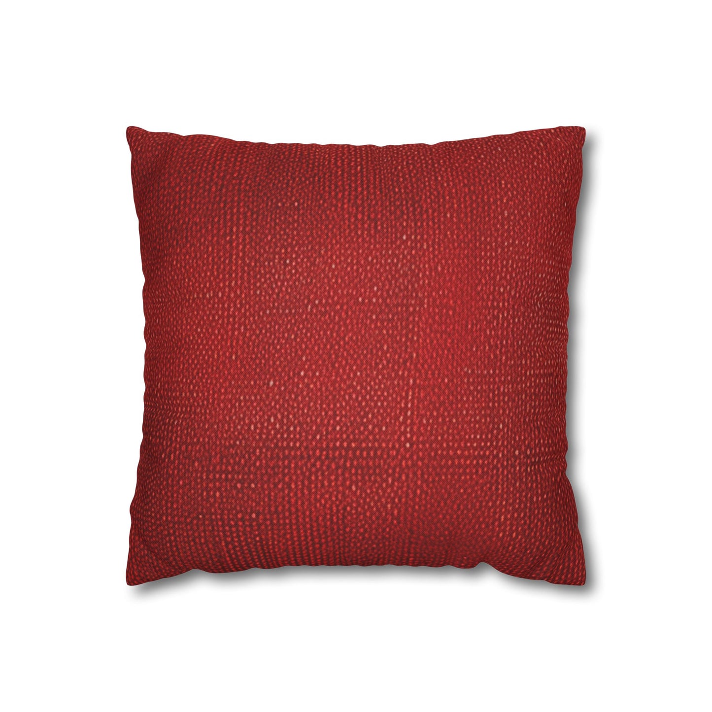 Juicy Red Berry Blast: Denim Fabric Inspired Design - Spun Polyester Square Pillow Case