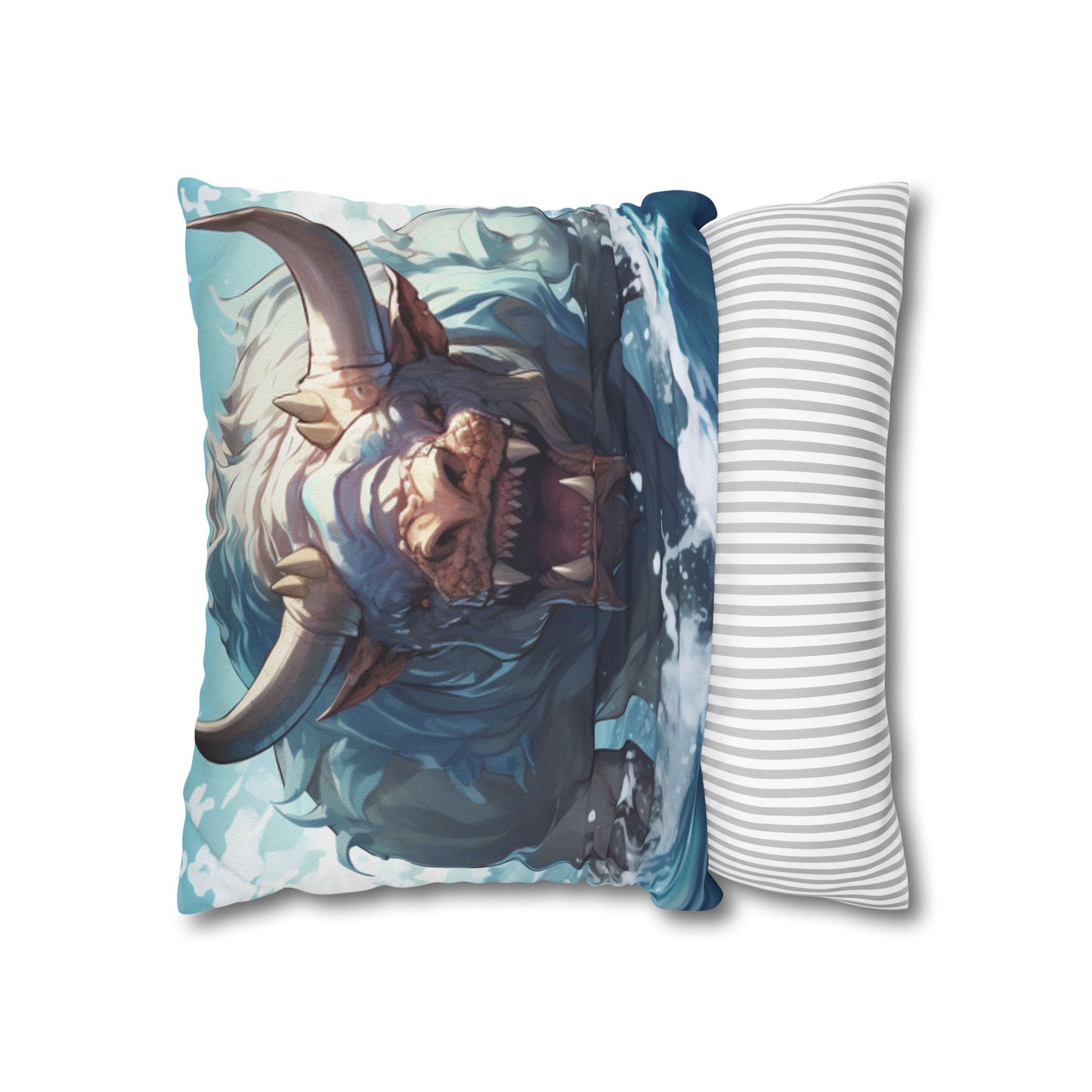 Bull Shark Fusion: Water Fantasy - Hybrid Ocean Marine Animal - Spun Polyester Square Pillow Case