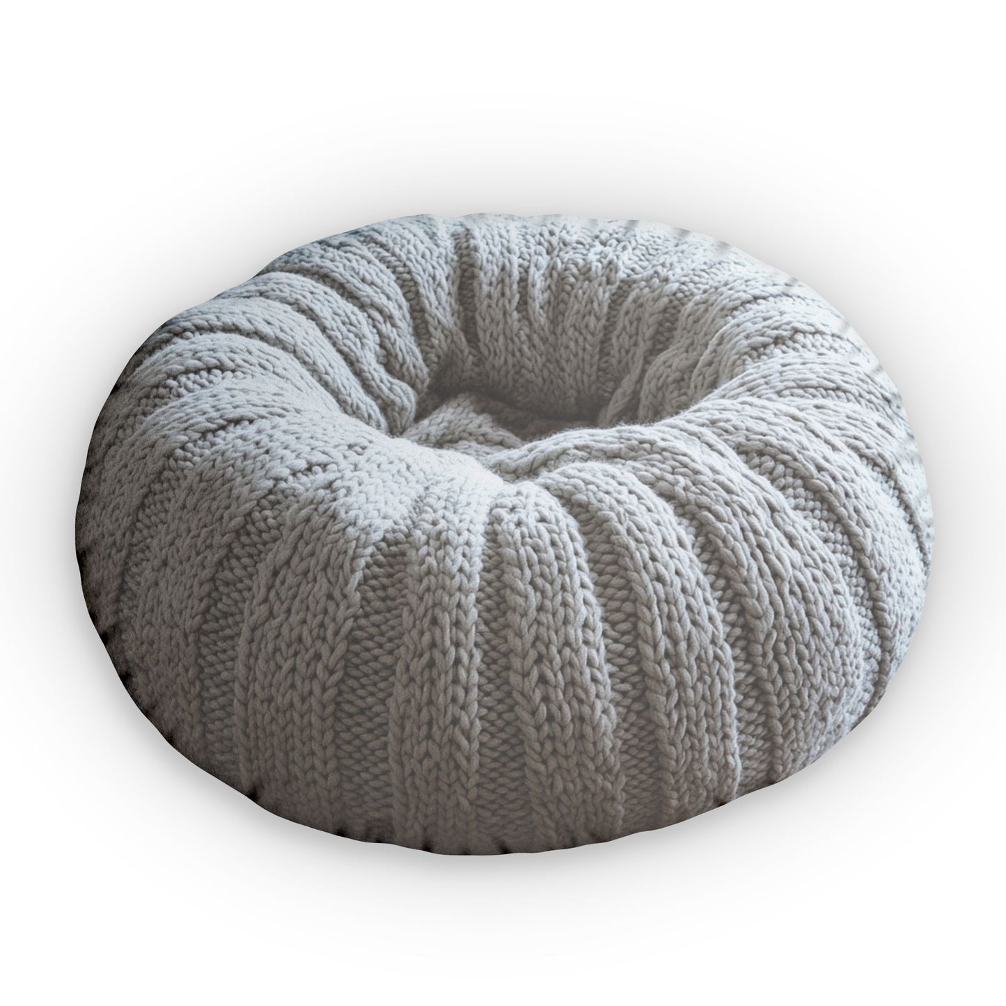 Knitted Beanbag Chair Cushion, Plush Shaped Pillow