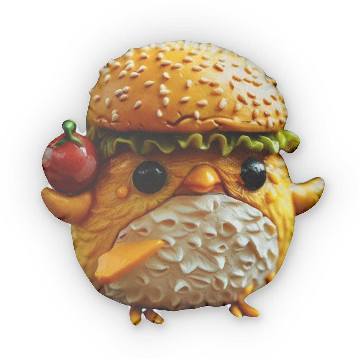 Bird Food Burger Plush Shaped Pillow