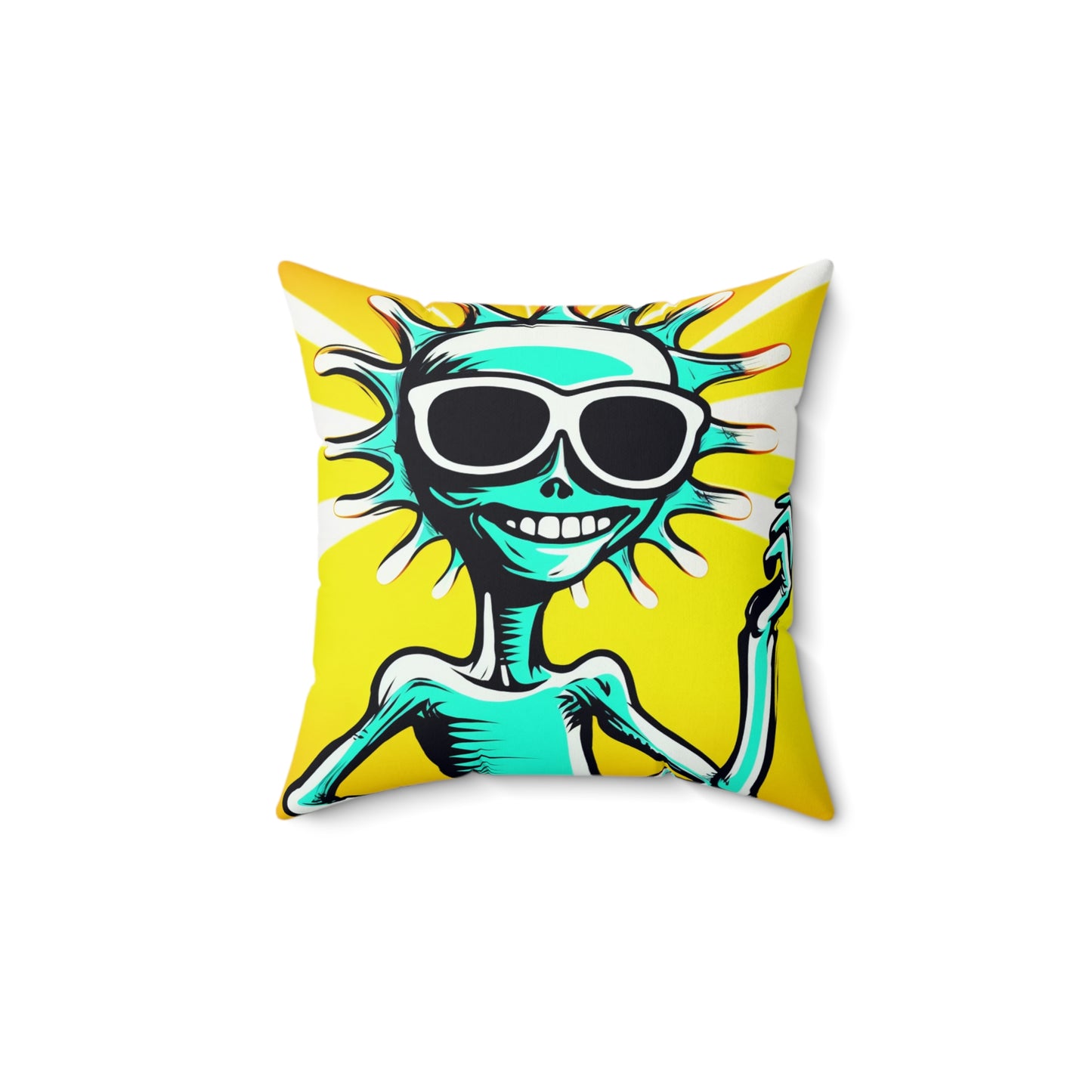 Chic Summer Extraterrestrial Anime Cartoon Spun Polyester Square Pillow