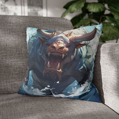 Bull Shark Fusion: Water Fantasy - Hybrid Ocean Marine Animal - Spun Polyester Square Pillow Case