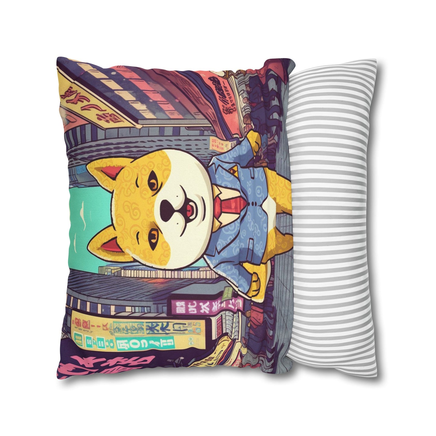 Shiba Inu Business Dog Pillow Case Crypto Fan Favorite, Polyester