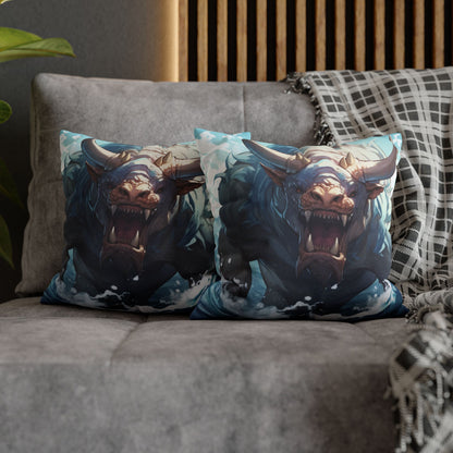 Bull Shark Fusion: Water Fantasy - Hybrid Ocean Marine Animal - Spun Polyester Square Pillow Case