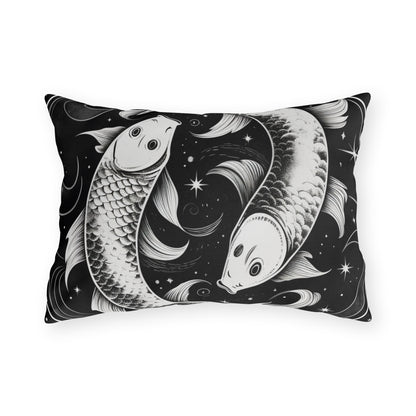 Pisces Zodiac UV-Resistant Outdoor Pillow, Water-Resistant, Spun Polyester