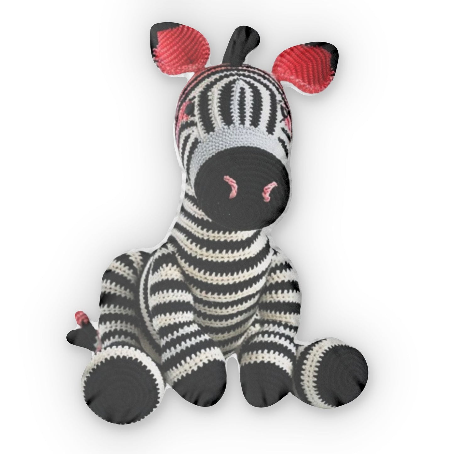 Naturally Comfy Zebra Kids Pillow, Pillow Gift, Crochet Plush Gift