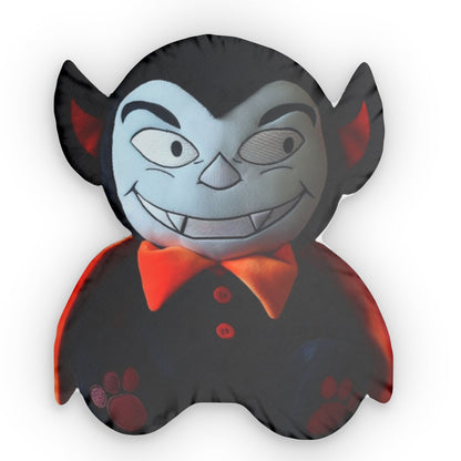 Dracula Plushie Fangs, Halloween Gift, Shaped Pillow