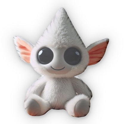 Furry Alien Gnome Plush Shaped Pillow