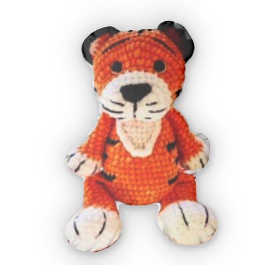 Big Plush Tiger Amigurumi Crochet, Big Plush Tiger Toy - Shaped Pillow