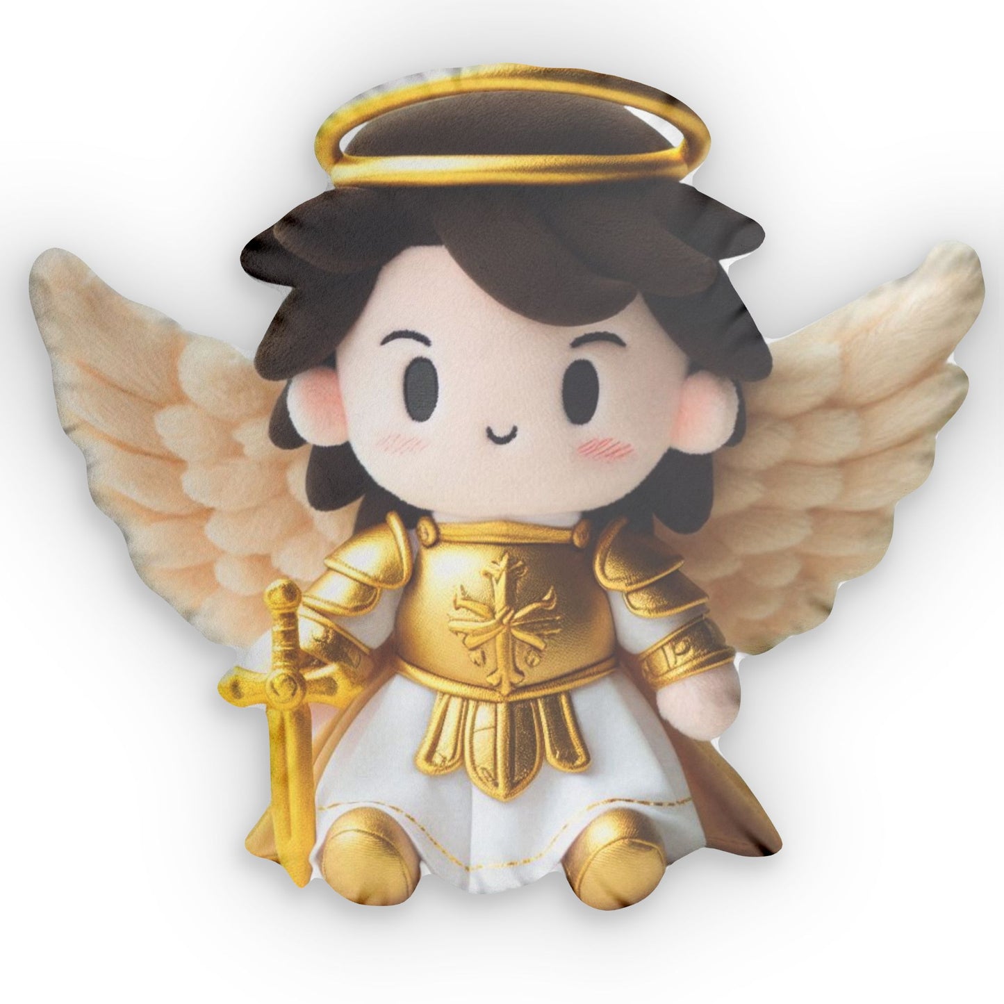 Saint Michael, Christian Gift, Plush Shaped Pillow