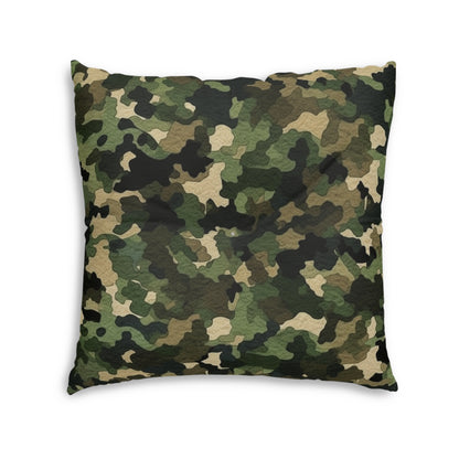 Classic Camo | Camouflage Wrap | Traditional Camo - Tufted Floor Pillow, Square