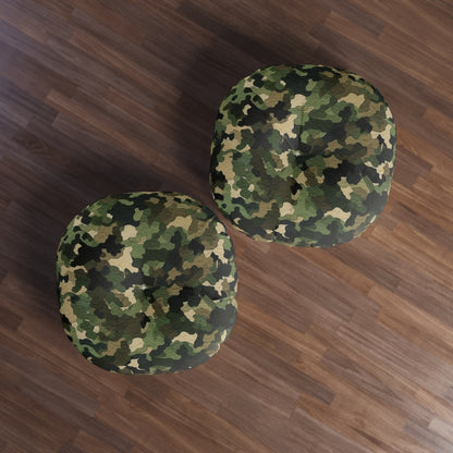 Classic Camo | Camouflage Wrap | Traditional Camo - Tufted Floor Pillow, Round