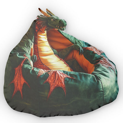 Dragon Beanbag Chair Faux, Plush Cushion Shaped Pillow