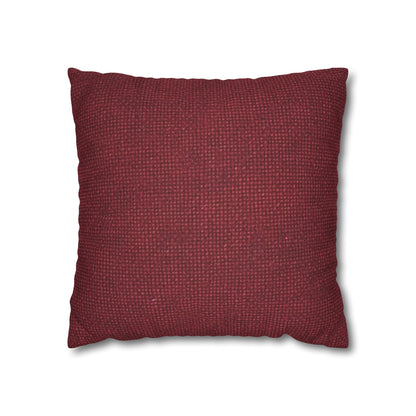 Seamless Texture - Maroon/Burgundy Denim-Inspired Fabric - Spun Polyester Square Pillow Case