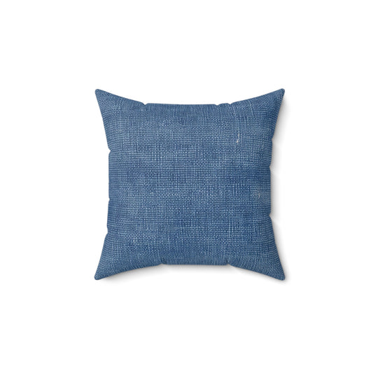 Outdoor Bass Boat Style - Denim Design Artwork - Spun Polyester Square Pillow