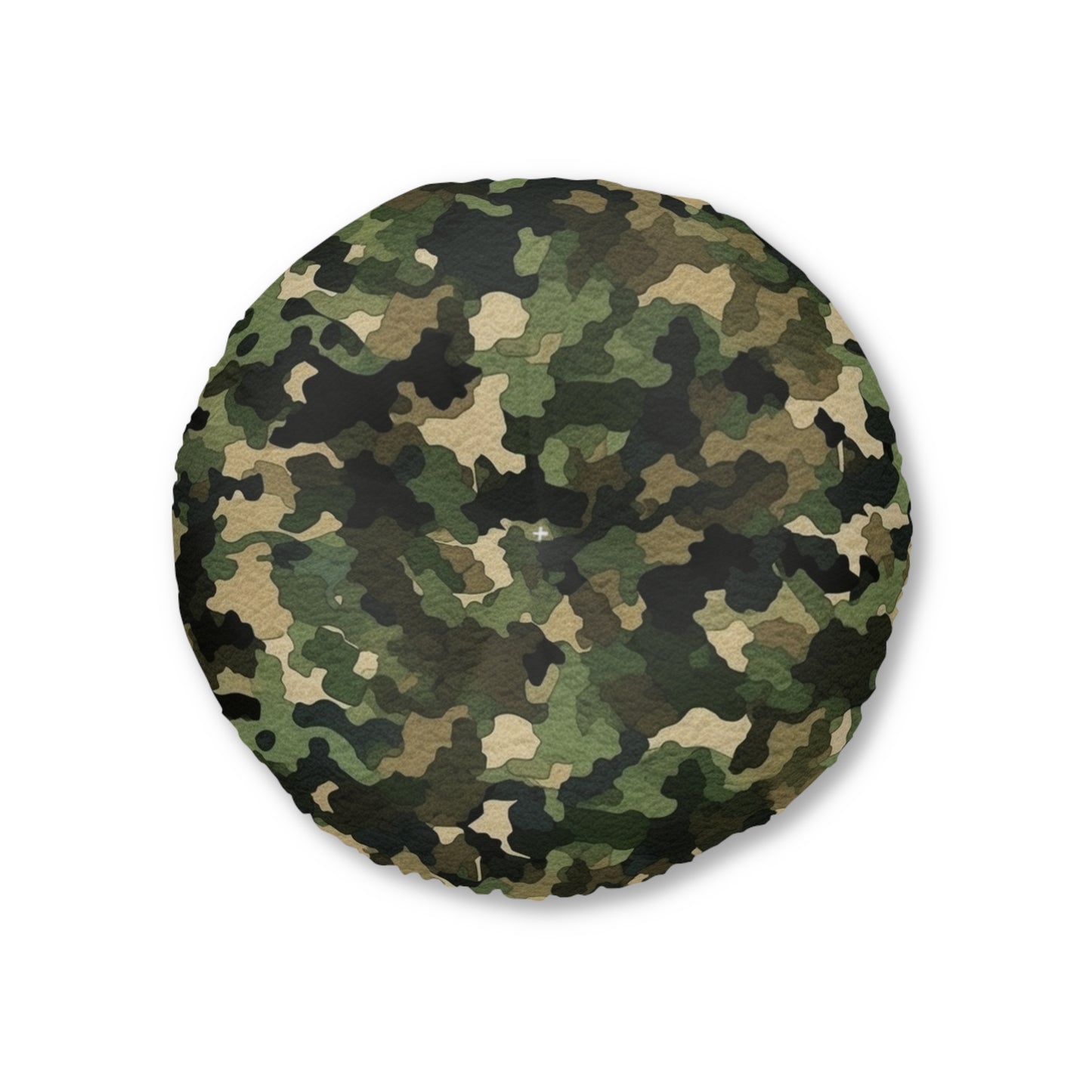 Classic Camo | Camouflage Wrap | Traditional Camo - Tufted Floor Pillow, Round