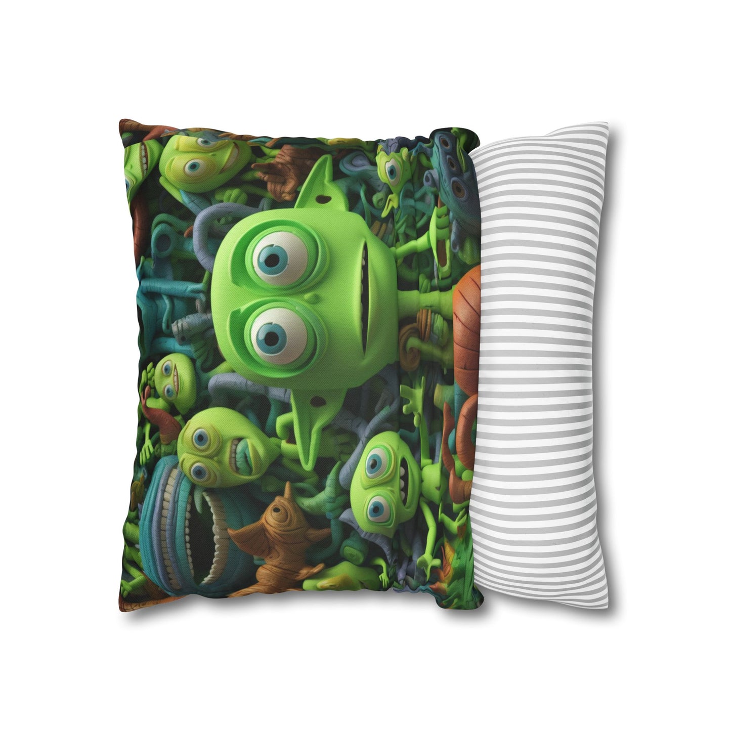 Toy Alien Story Space Character Galactic UFO Anime Cartoon - Spun Polyester Square Pillow Case