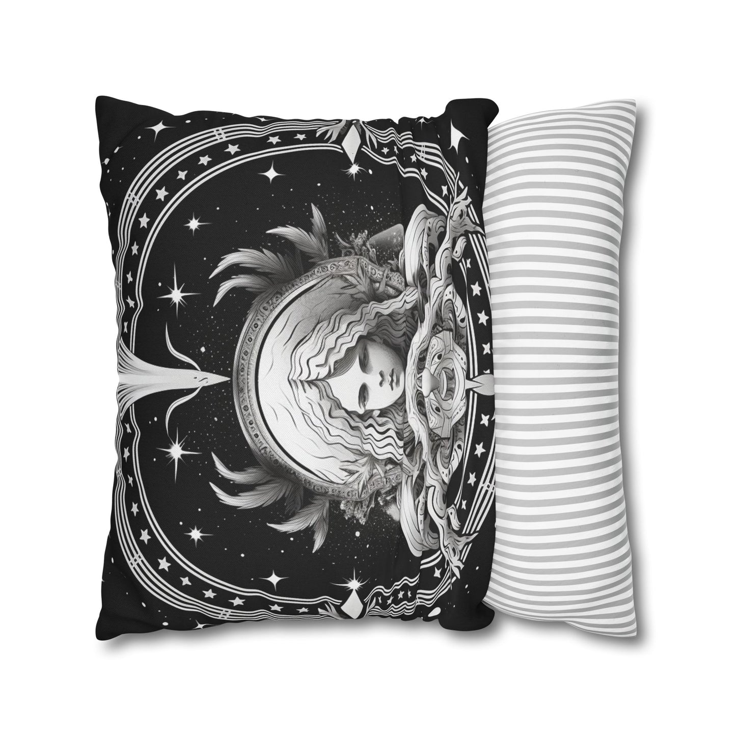 Virgo Zodiac Polyester Square Pillow Case, Indoor, Double Sided Design