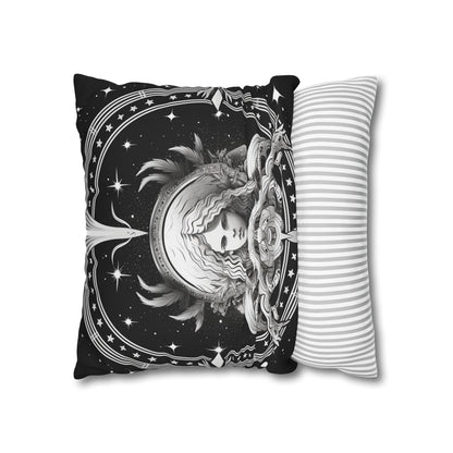 Virgo Zodiac Polyester Square Pillow Case, Indoor, Double Sided Design