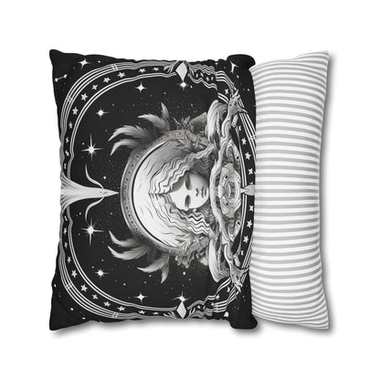 Virgo Zodiac Polyester Square Pillow Case, Indoor, Double Sided Design