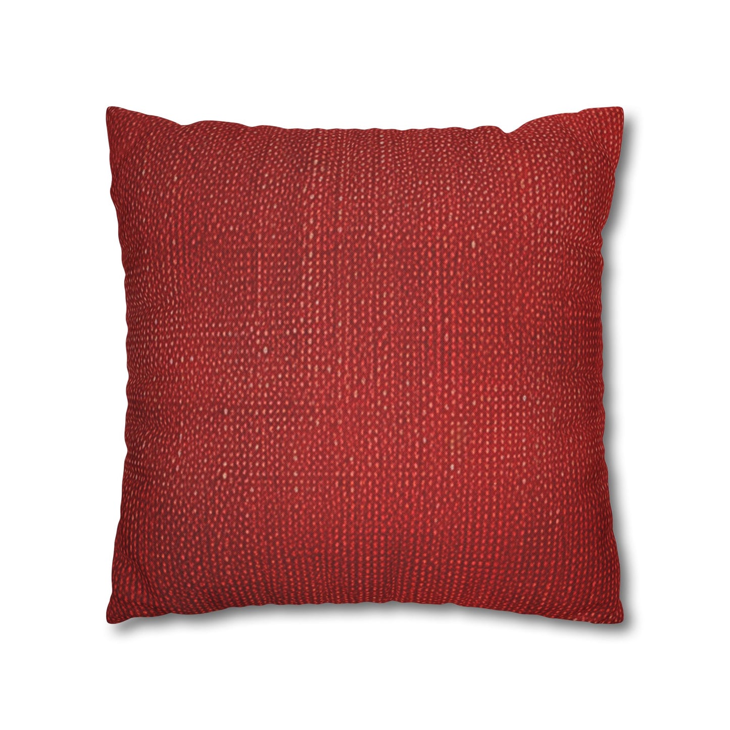 Juicy Red Berry Blast: Denim Fabric Inspired Design - Spun Polyester Square Pillow Case