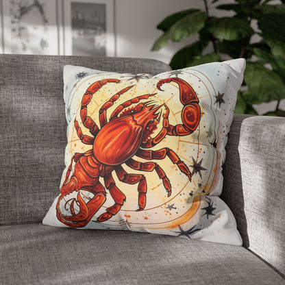 Prickly Scorpio Astrology - Sharp Zodiac Scorpion Celestial Horoscope - Spun Polyester Square Pillow Case