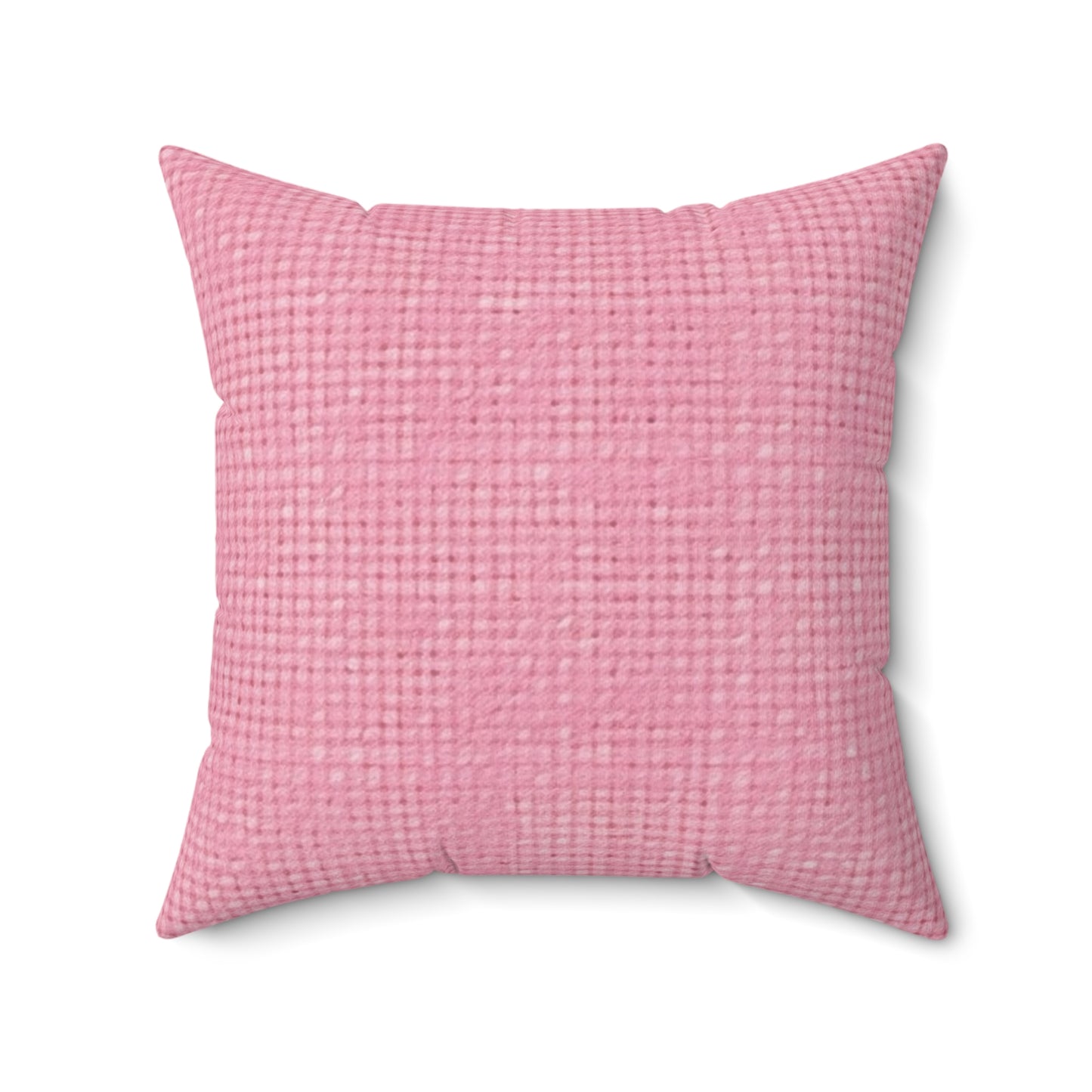 Pastel Rose Pink: Denim-Inspired, Refreshing Fabric Design - Spun Polyester Square Pillow