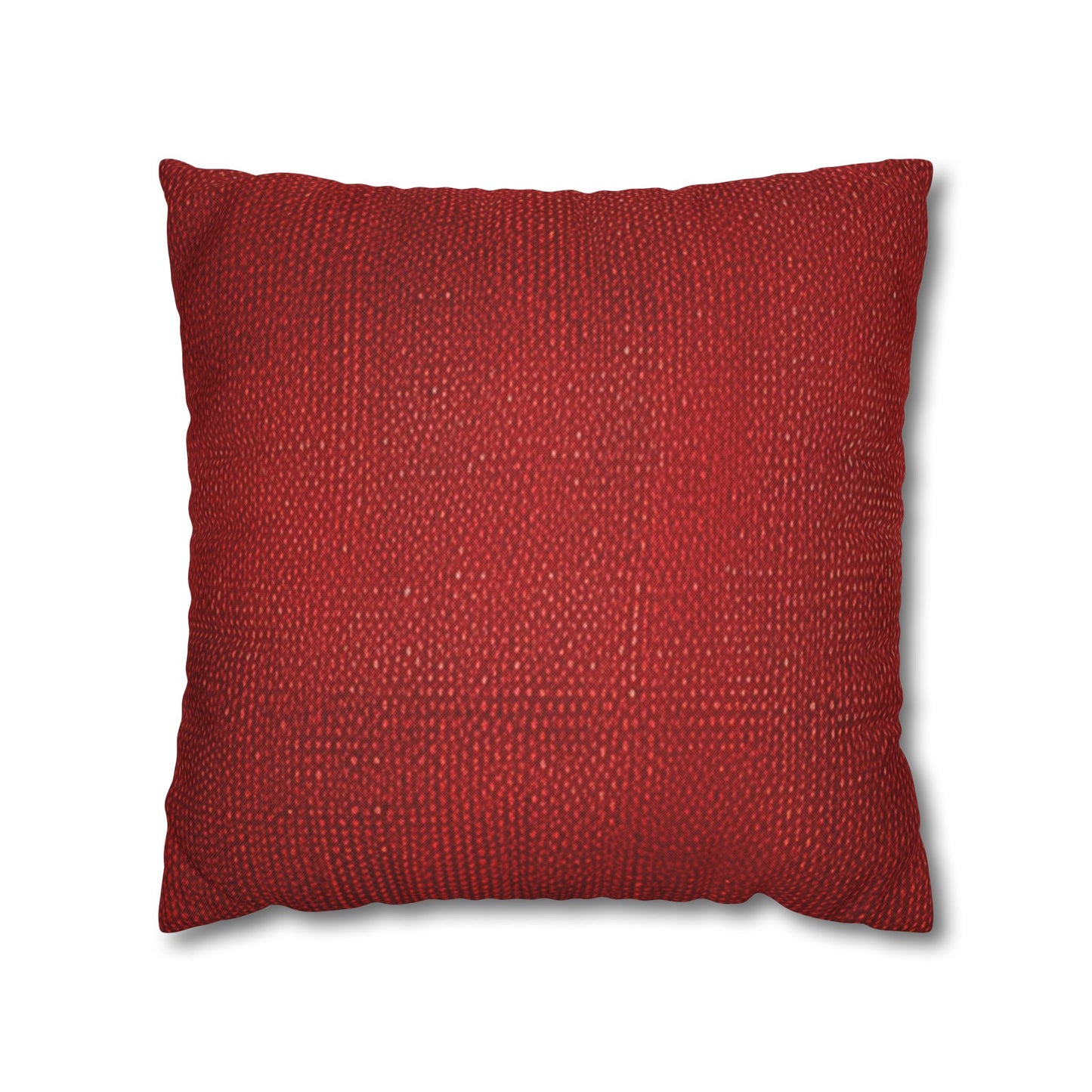 Juicy Red Berry Blast: Denim Fabric Inspired Design - Spun Polyester Square Pillow Case