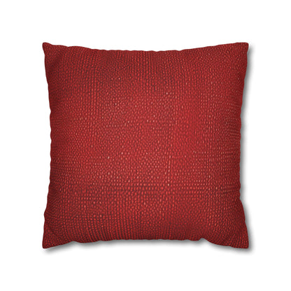 Juicy Red Berry Blast: Denim Fabric Inspired Design - Spun Polyester Square Pillow Case