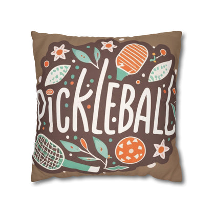 Pickleball Boho Graphic - Sport Gift - Spun Polyester Square Pillow Case