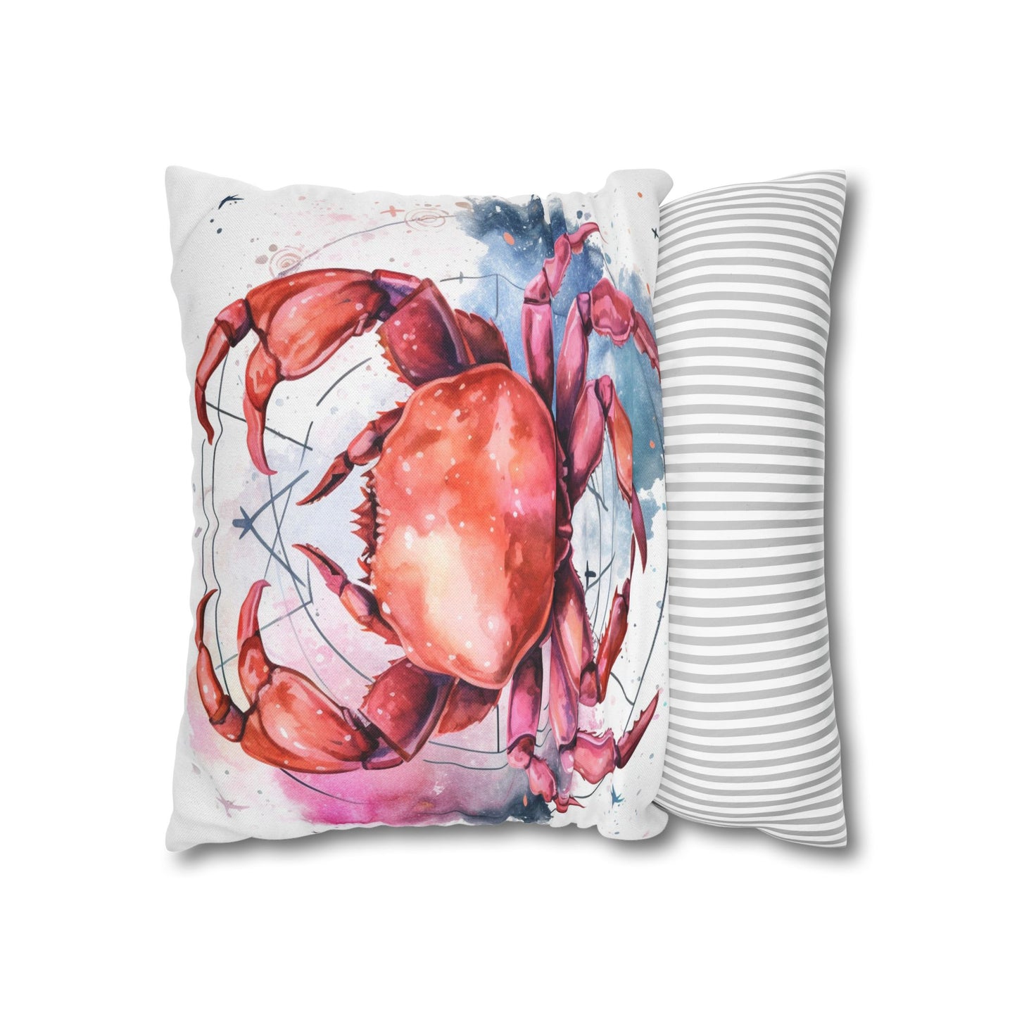 Cancer Star Sign - Elegant Zodiac Astrology Spun Polyester Square Pillow Case