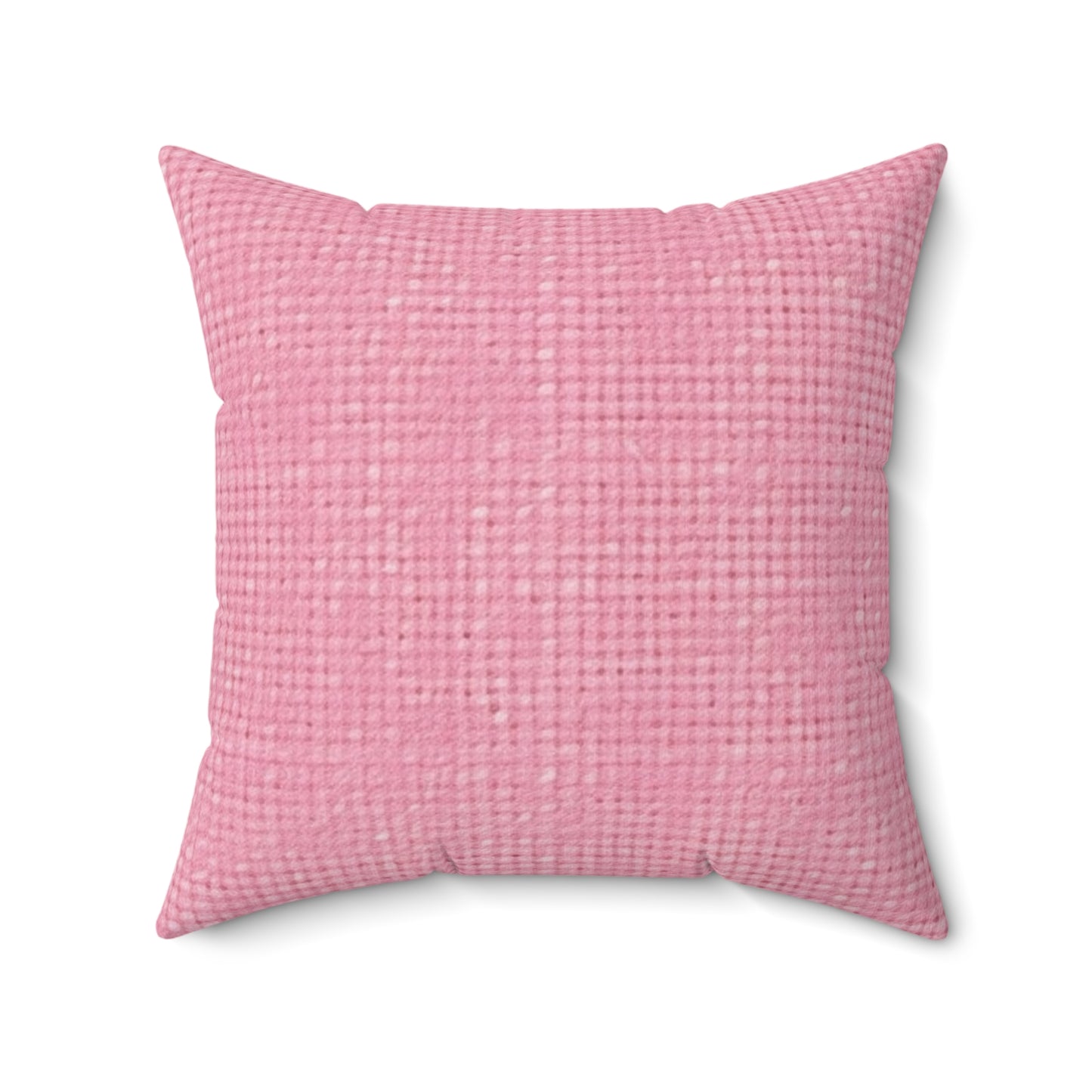 Pastel Rose Pink: Denim-Inspired, Refreshing Fabric Design - Spun Polyester Square Pillow