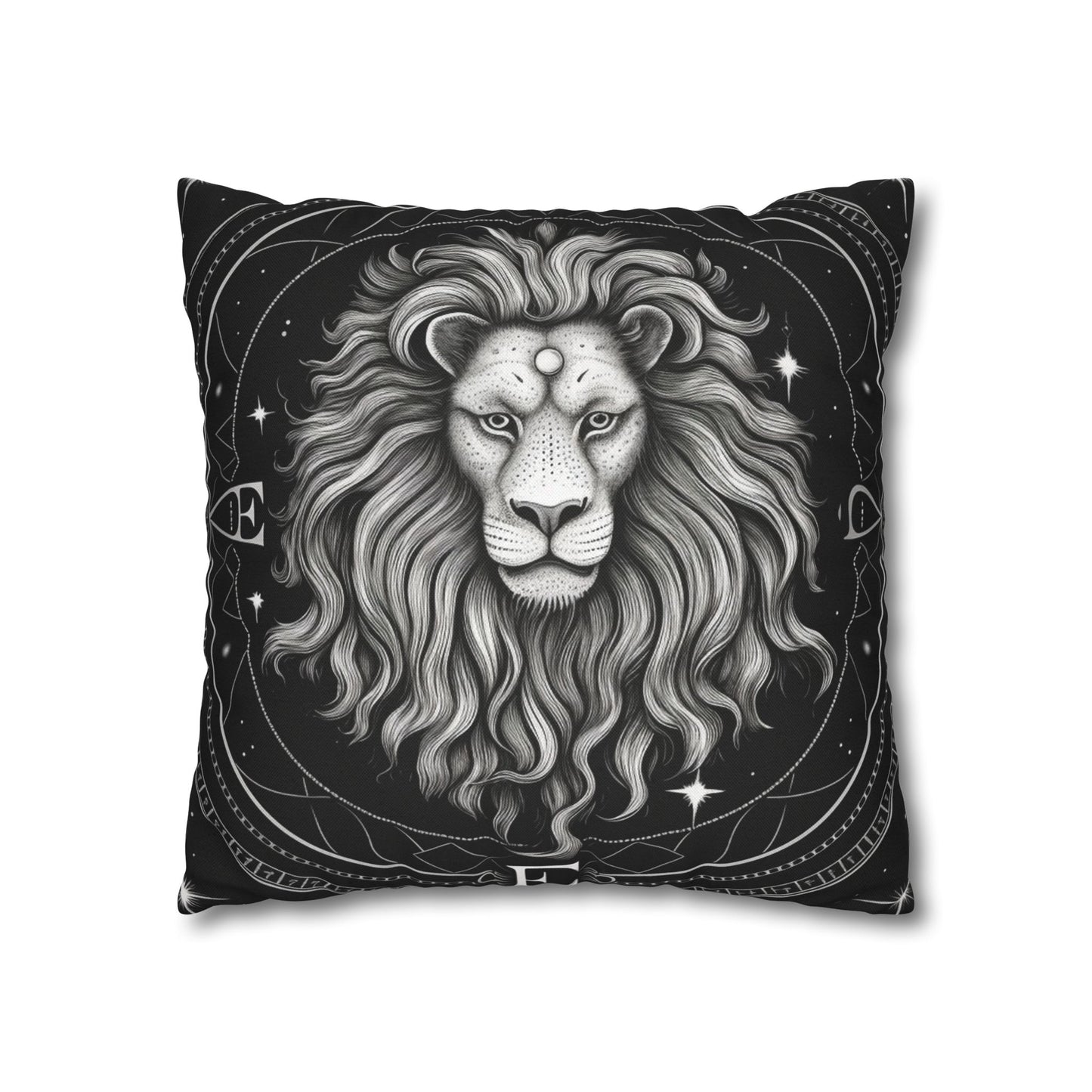 Leo Zodiac Sign Spun Polyester Square Pillow Case, Double Sided Print