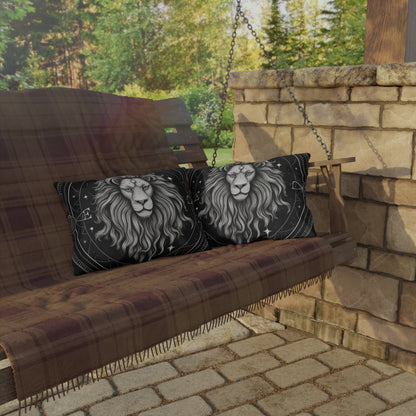 Leo Zodiac UV-Resistant Outdoor Pillow, Water-Resistant, Spun Polyester