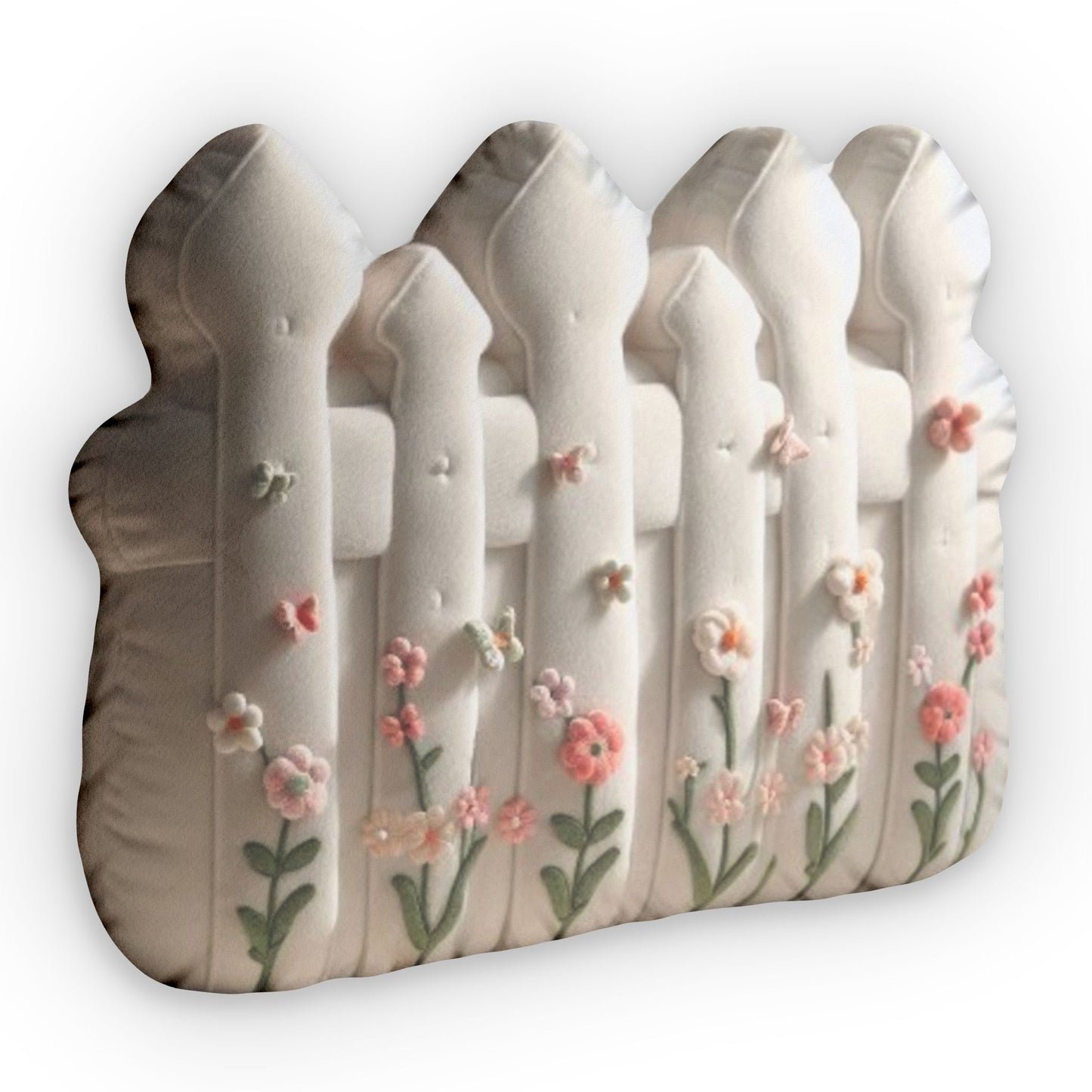 Fence Garden Spring Flower, Plush Shaped Pillow