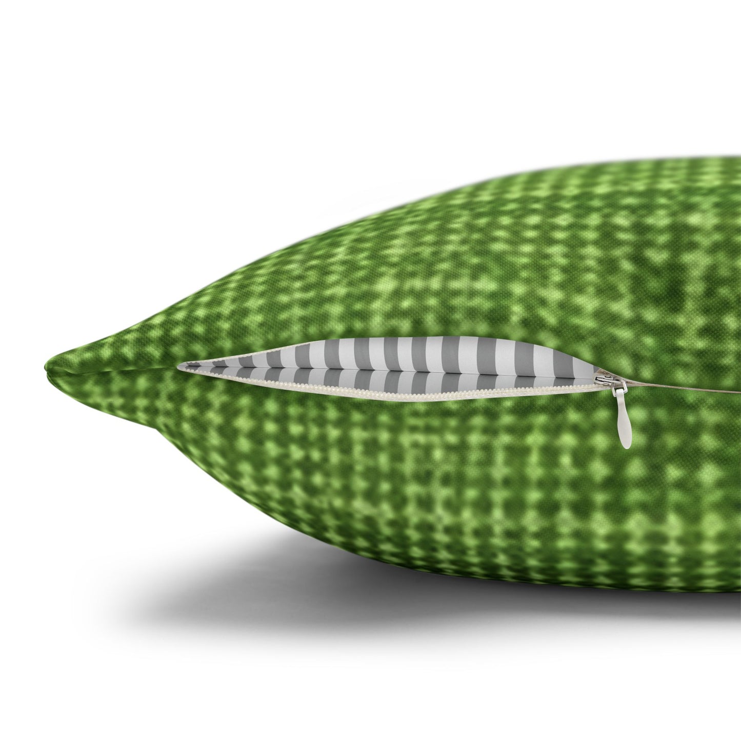 Olive Green Denim-Style: Seamless, Textured Fabric - Spun Polyester Square Pillow Case